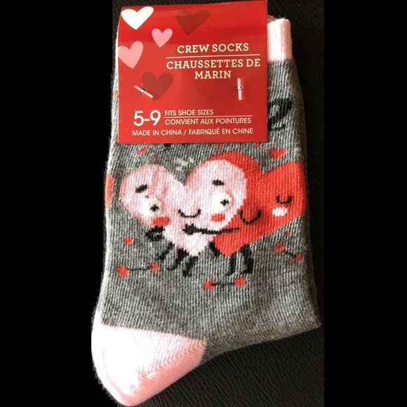 Accessories - Valentine Hugging Hearts Be Mine Socks